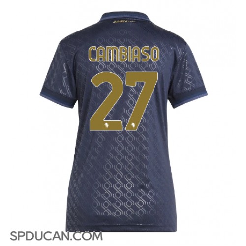 Zenski Nogometni Dres Juventus Andrea Cambiaso #27 Rezervni 2024-25 Kratak Rukav